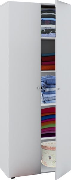 VCM Kleiderschrank Vandol 912241 Weiß B. 70 x H. 178 x T. 40 cm