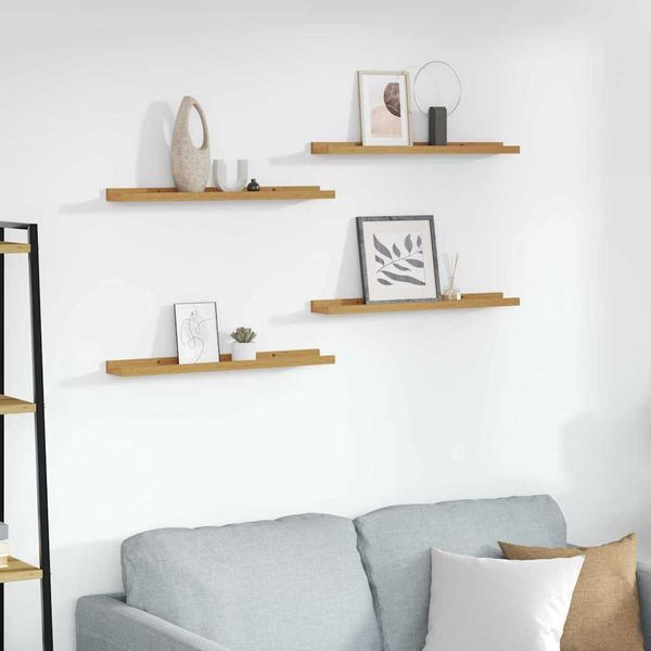 vidaXL Wandregal mit Regal 4 pcs Beige 60 x 9 x 3 cm Holzwerkstoff 42020037