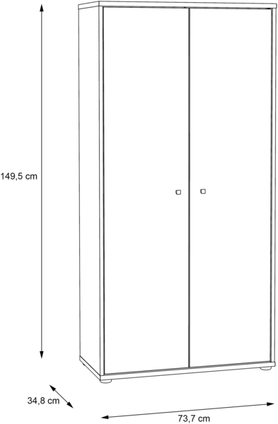 FORTE Tempra2 Kommode, Holzwerkstoff, Beige, 73,7 x 149,5 x 34,8 cm Bild 6