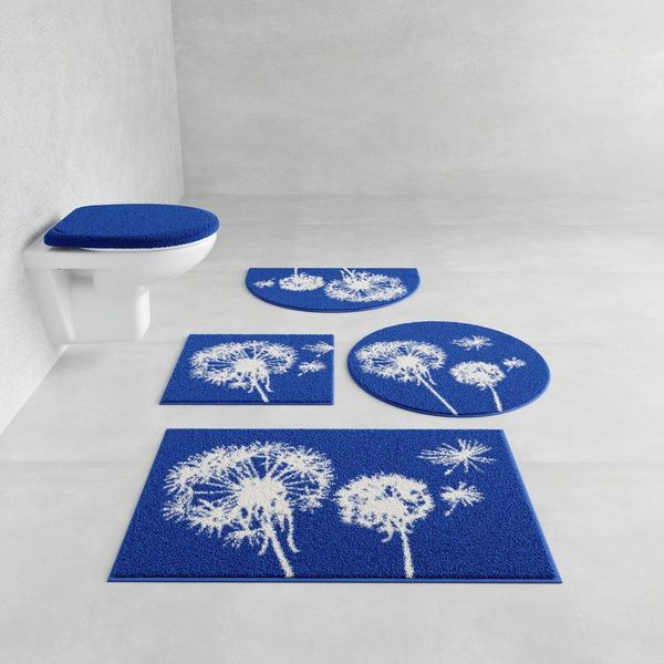 Grund Badematte Pusteblume, Badvorleger, Badezimmer Teppich, sehr weich, Höhe 20 mm, rutschhemmend beschichtet, schnell trocknend, fußbodenheizungsgeeignet, Polyacryl, rechteckig, weiche Haptik, auch als 2-teiliges Set erhältlich, Made in Europe