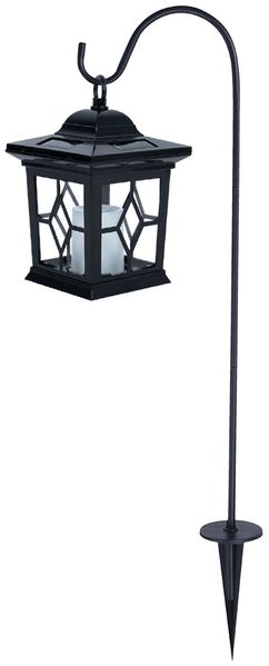Solarleuchte, Metall, schwarz, Laterne, H 19 cm