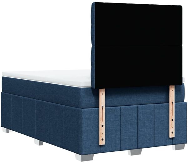 vidaXL Boxspringbett mit Matratze Blau 120x200 cm Stoff 3293948 Bild 8