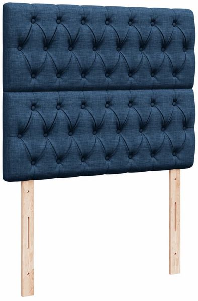 vidaXL Boxspringbett mit Matratze Blau 120x200 cm Stoff 3293948 Bild 9