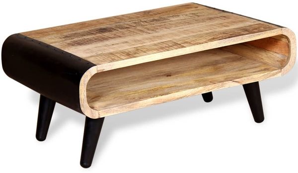 vidaXL Couchtisch Raues Mangoholz 90x55x39 cm 244008 Bild 3