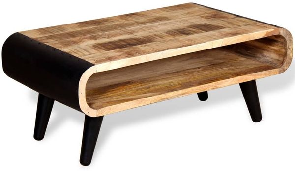 vidaXL Couchtisch Raues Mangoholz 90x55x39 cm 244008 Bild 2