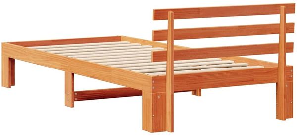vidaXL Bettrahmen Wachsbraun 75 x 190 cm Massives Kiefernholz 872637 Bild 7