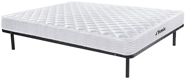 Vente-unique - WOLKENLOS Mattress and bed base set MetallStoff Schwarz - B 140 cm3,8 cm138 cm x H 15 cm25 cm5 cm x L 190 cm188 cm3,8 cm