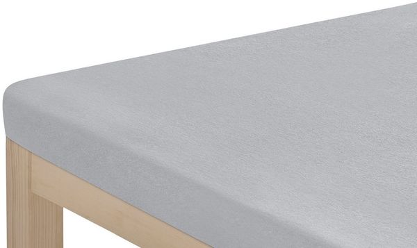 OTTO home Spannbettlaken Topper Basic, in Gr. 90x200, 140x200 oder 180x200 cm, Microfaser-Jersey, Gummizug: rundum, (1 Stück), Baumwolle, Matratzen bis 8 cm Höhe, Bettlaken, Spannbetttuch, Laken