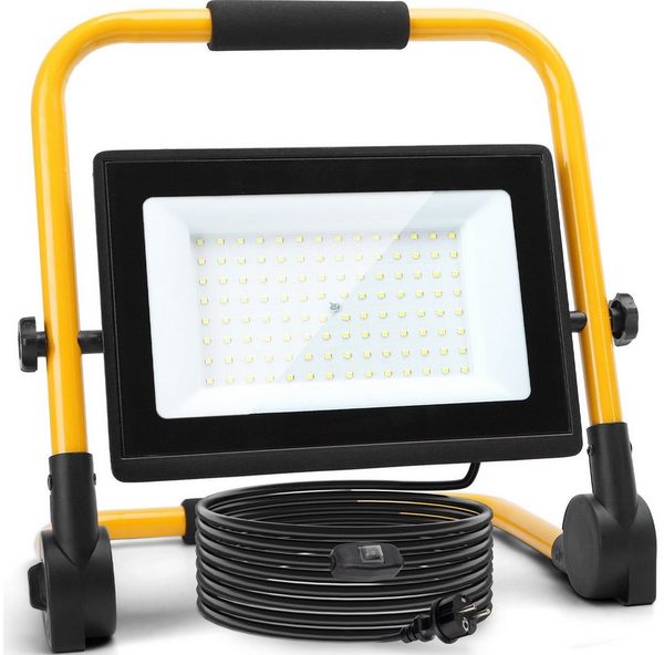 Aigostar Baustrahler Aigostar LED Baustrahler 100W mit Schalter,9000LM,4M Kabel,IP65,6500K