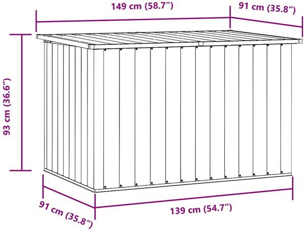 vidaXL Gartenbox Braun 149x99x93 cm 46268 Bild 11