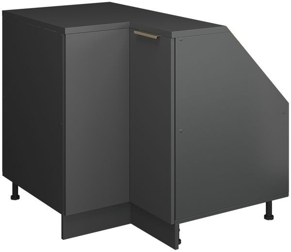 Dachschrägenschrank Eckschrank Rion Anthrazit-Gold 75.6x81.6 cm mit 1 Tür, Schrankkorpus 60 cm Tiefe Vicco