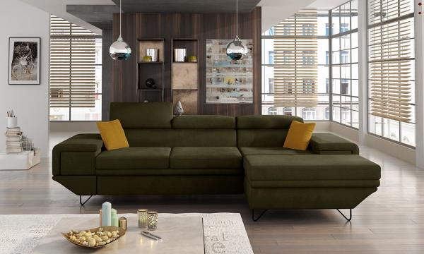 Ecksofa Benito, Seite: Rechts, Farbe: Zetta 297 + Zetta 297 + Zetta 296