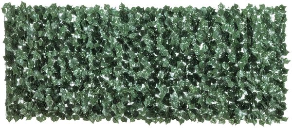 Outsunny Künstlicher Hecken Sichtschutz, UV Geschützt Sichtschutz, Grün Balkon Sichtschutz, Zaun Sichtschutzgitter mit Blättern, Hecken Zaun, WandKünstliche 240x100 cm für Garten Hochzeit