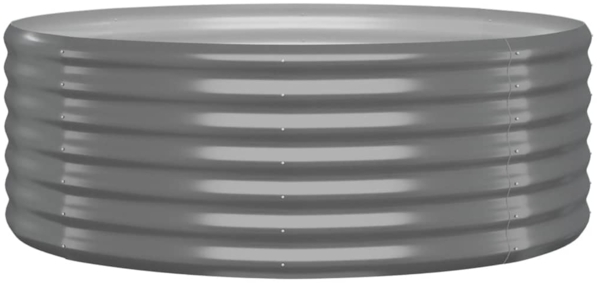 vidaXL Hochbeet Verzinkter Stahl 100x100x36 cm Grau 318984