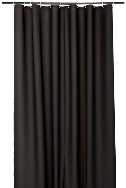 Sanixa Duschvorhang U6RD150 Breite 180 cm (Duschvorhang unifarben ohne Ringe), Wasserdicht Schimmelresistent Badewannenvorhang Einfarbig