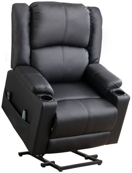 COMHOMA Massagesessel Relaxsessel Aufstehhilfe Massagesessel mit Stoffoberfläche, Massagefunktion, elektrisch verstellbar