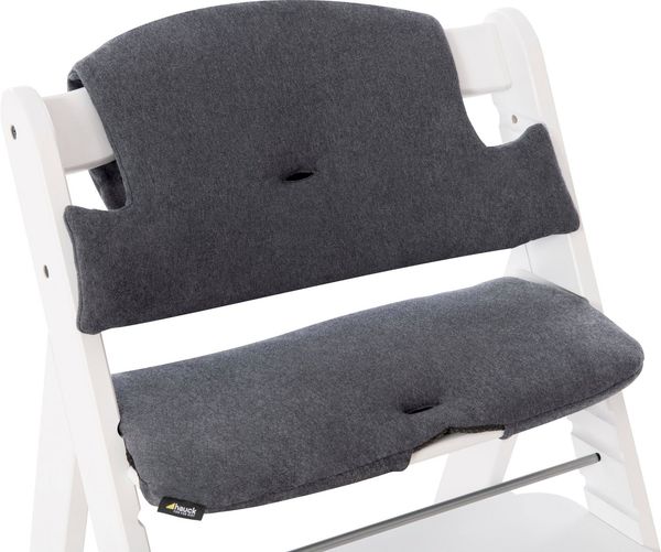 Hauck Highchair Pad Select Hochstuhlkissen Grau Baumwolle Monochromatisch Traditioneller Hochstuhl 5-Punkt