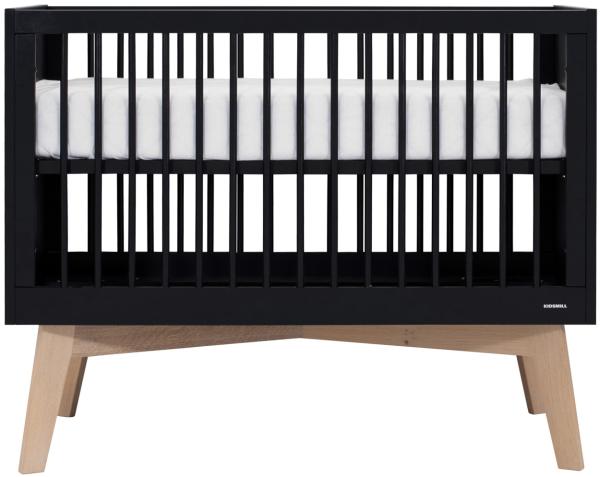 Kidsmill Sixties Babybett Mattschwarz / Natur 60 x - Material: MDF / Spanplatte - Babypark. de Bild 1