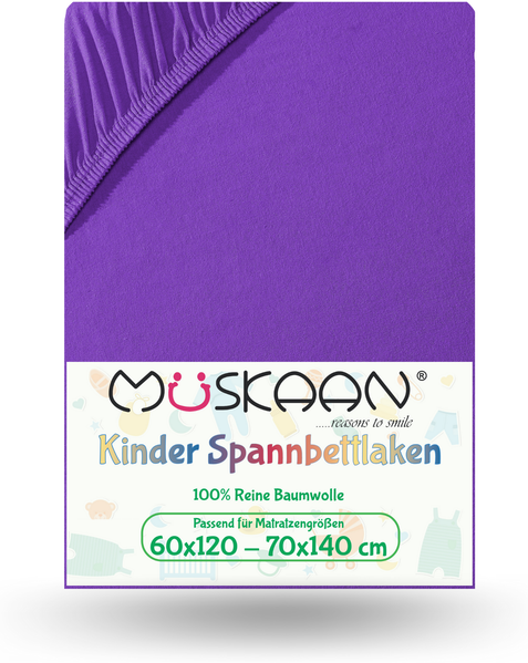 Müskaan Spannbettlaken Spannbetttuch Bettlaken Spannbetttücher Leintuch 100% Baumwolle, Jersey, Gummizug: Rundumgummizug, Matratzen Bezug bis 22cm Matratzenhöhe Bild 5