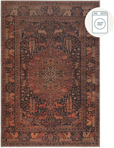 FLAIR RUGS Teppich Nico, rechteckig, Höhe: 4 mm, Waschbarer Traditioneller Teppich