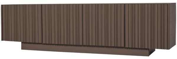 TV-Board Nova Kiefer FSC-zertifiziert, modern mit Relief-Türen, trüffelbraun, 200 cm