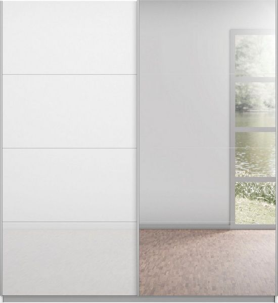 OTTO home Schwebetürenschrank Kleiderschrank Schrank Garderobe Schlafzimmerschrank THANOS (3 verschiedene Ausstattungen BASIC/CLASSIC/PREMIUM (inkl. SOFT-CLOSE) Optional mit Spiegel, Metall-Griffleisten alufarben MADE IN GERMANY