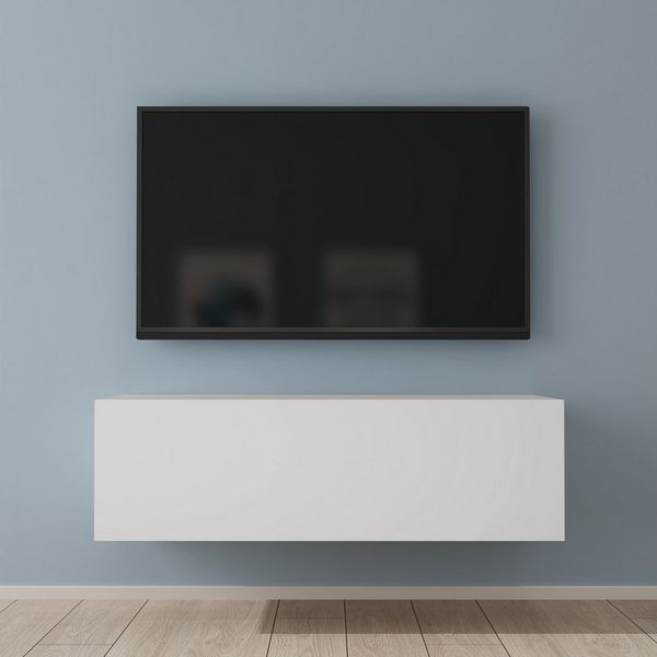 Mai & Mai Lowboard TV-Board Fernsehschrank modern wandmontiert aus Holz H: 30 cm, Griffloses / Soft-Close Design