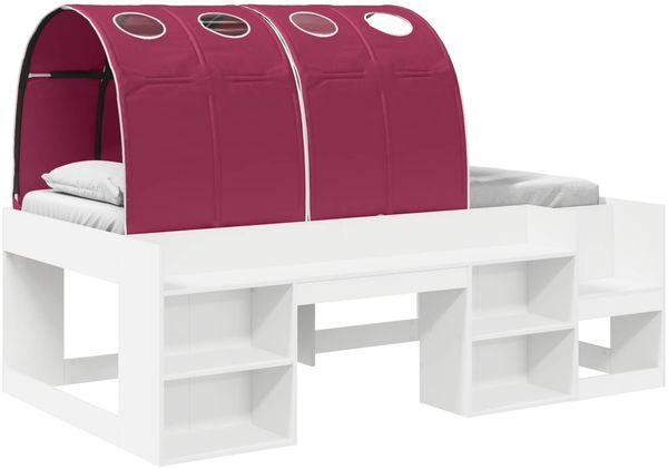 vidaXL Hochbett für Kinder mit Stauraum 3 Stk. Weiß und Rot 3423597 Bild 2