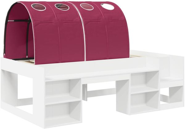 vidaXL Hochbett für Kinder mit Stauraum 3 Stk. Weiß und Rot 3423597 Bild 3