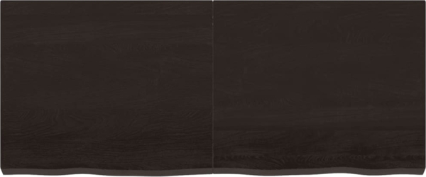 vidaXL Tischplatte Dunkelbraun 120x50x(2-6)cm Massivholz Eiche 3156437