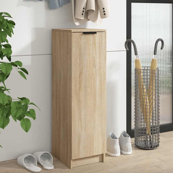 Schuhbank | Schuhschrank | Schuhregal Sonoma-Eiche 30x35x100 cm Holzwerkstoff
