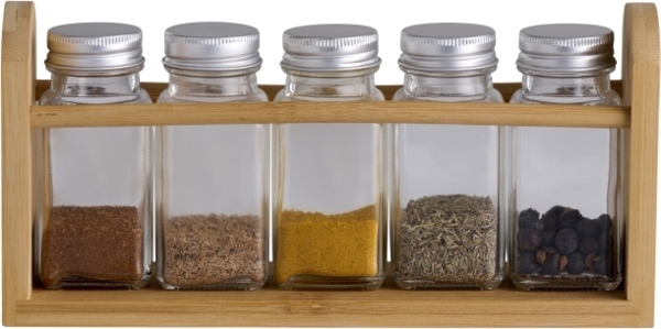 Gewürzregal mit 5 Gläsern DAY