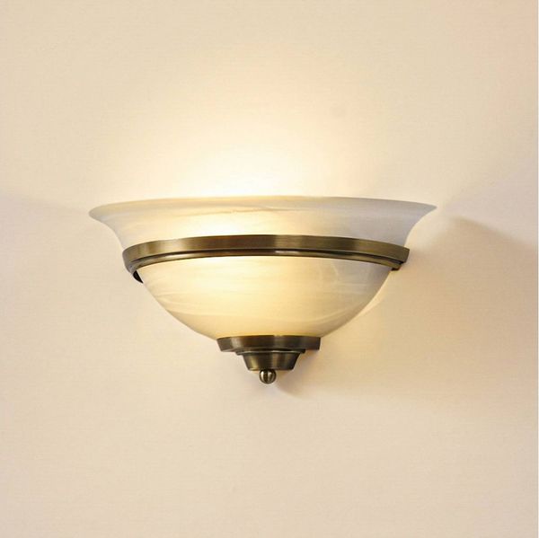 Lindby Wandleuchte Irimia, Glas Bronze IP20, 1x15 W LED