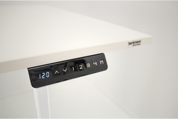 Kerkmann Move 3 fresh Schreibtisch Steh und Sitztisch (B) 160 x (T) 80 cm lichtgrau Bild 3