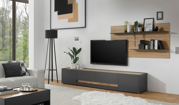 Wandpaneel Cintia / City, Holzwerkstoff, Holzfarben, 155 x 80 x 20 cm Bild 3