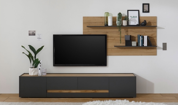 Wandpaneel Cintia / City, Holzwerkstoff, Holzfarben, 155 x 80 x 20 cm Bild 2