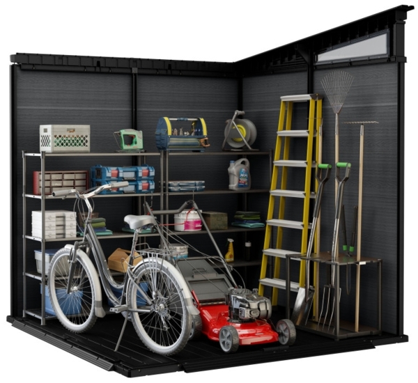 Keter 'Cortina 7x7' Gerätehaus inkl. Fußboden, Holzoptik, Kunststoff, 216 x 218 x 226 cm Bild 4