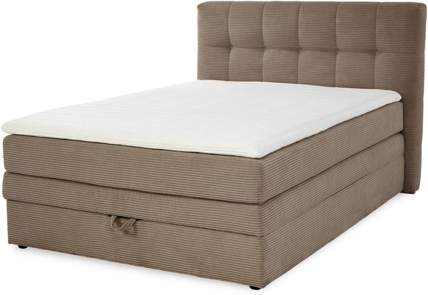 Jockenhöfer 'Amy' Boxspringbett, 140x200 cm, Cord Taupe