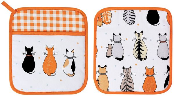 Ulster Weavers Topflappen Cats In Waiting 2026, (1-tlg, 1-teilig), 1x Topflappen hitzebeständig wattiert Pfannen Untersetzer ca. 21x21cm
