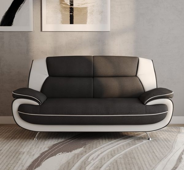 Kaiser Möbel 2-Sitzer modern für das Wohnzimmer, Stoff Kronos, PALERMO, Einzelsofa, ergonomische Rückenlehne,hohe Abriebfestigkeit,pflegeleichter Bezug