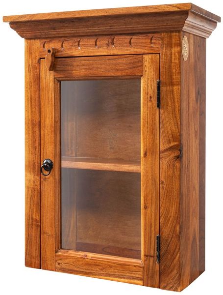 Hängevitrine Akazie 52x24x69 honig lackiert OXFORD #01002
