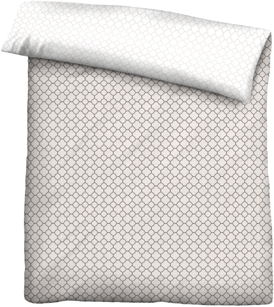 biberna 0636045 Mako-Satin Bettwäsche GRAFIK - MIX & MATCH, taupe, 1x 155x220 cm + 1x 80x80 cm