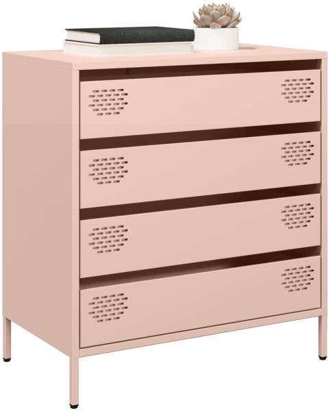 vidaXL Sideboard Rosa 68x39x73,5 cm Kaltgewalzter Stahl 851287