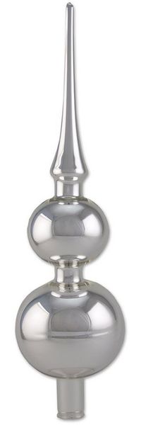 Thüringer Glasdesign Christbaumspitze Doppelspitze 31 cm aus Glas - Weihnachtsdekoration Made in Germany (1-tlg), Aus Glas