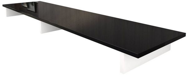 Vladon TV-Aufsatz Game, Aufsatz für TV-Boards zur Erhöhung, Weiß matt/Schwarz Hochglanz (138,5 x 9,5 x 34,5 cm) Bild 5