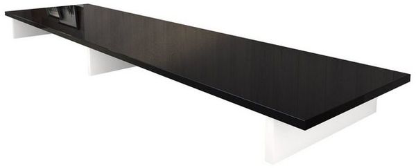 Vladon TV-Aufsatz Game, Aufsatz für TV-Boards zur Erhöhung, Weiß matt/Schwarz Hochglanz (138,5 x 9,5 x 34,5 cm) Bild 4