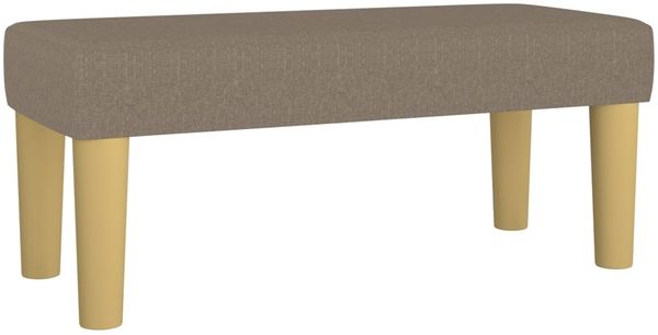 vidaXL Boxspringbett mit Matratze Taupe 90x200 cm Stoff 3137369 Bild 7