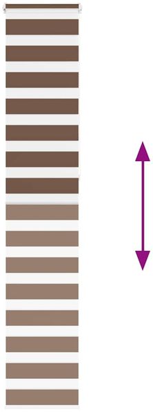 vidaXL Doppelrollo Braun 45x230 cm Stoffbreite 40,9 cm Polyester 4014380 Bild 5