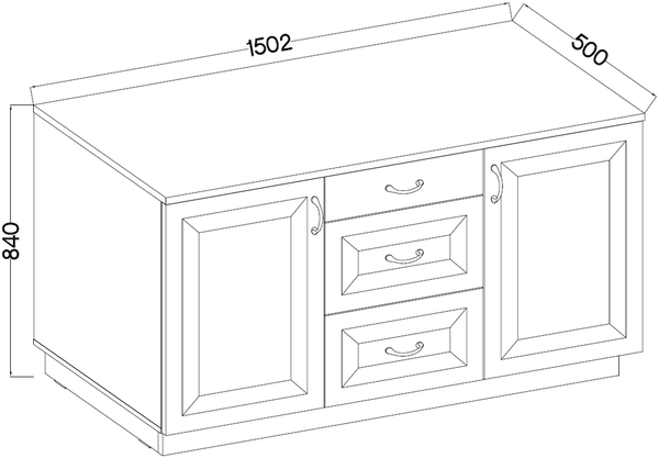 Kommode Stilo 150cm Landhaus Weiß Eiche Artisan Bild 4