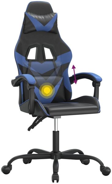 vidaXL Gaming-Stuhl Drehbar Schwarz und Blau Kunstleder [349543] Bild 11
